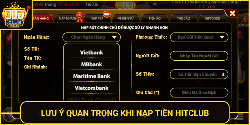 Nạp Tiền Hitclub Nhanh Gọn Và An Toàn Tuyệt Đối 3 Luu Y Quan Trong Khi Nap Tien Hitclub